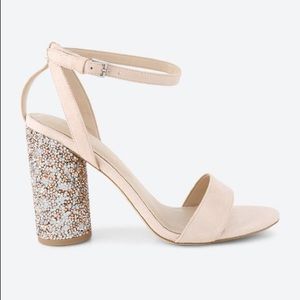 Nude block heel